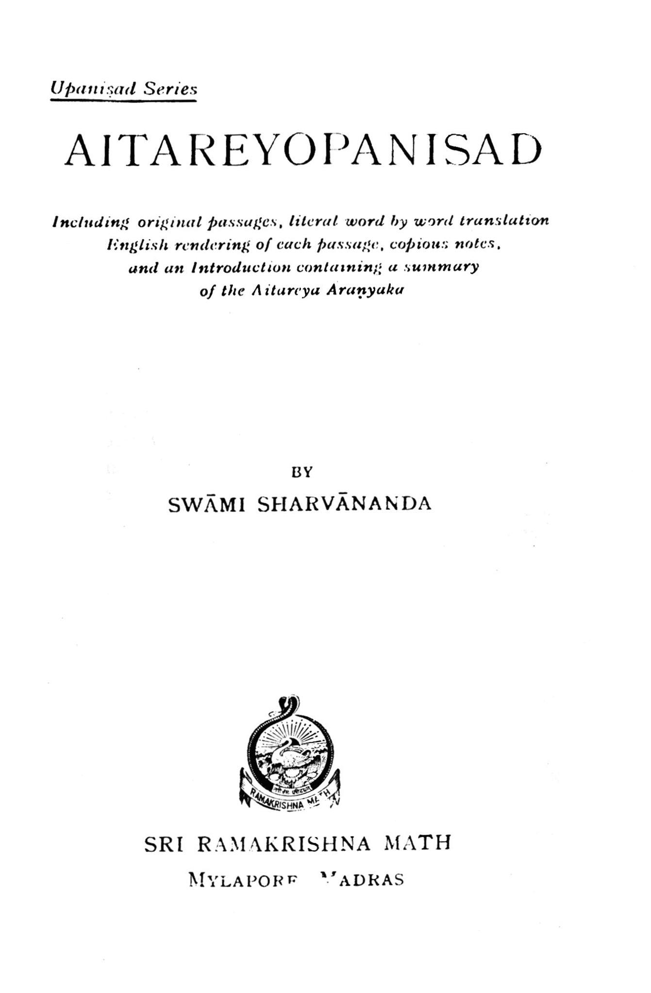 Aitareya Upanishad