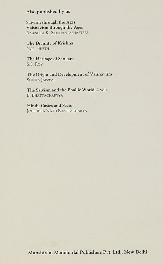 Visnuism and Sivaism: A Comparsion Hardcover
