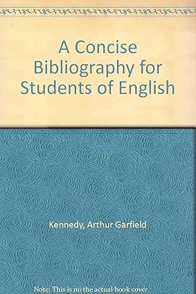 A Concise Bibliography for Students of English