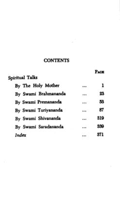 Spiritual Talks: Teachings of some Direct Disciples of Sri Ramakrishna