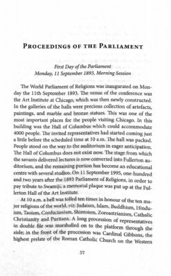 The World Parliament of Religions, 1893