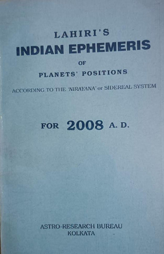 Lahiri s Indian Ephemeris 2008
